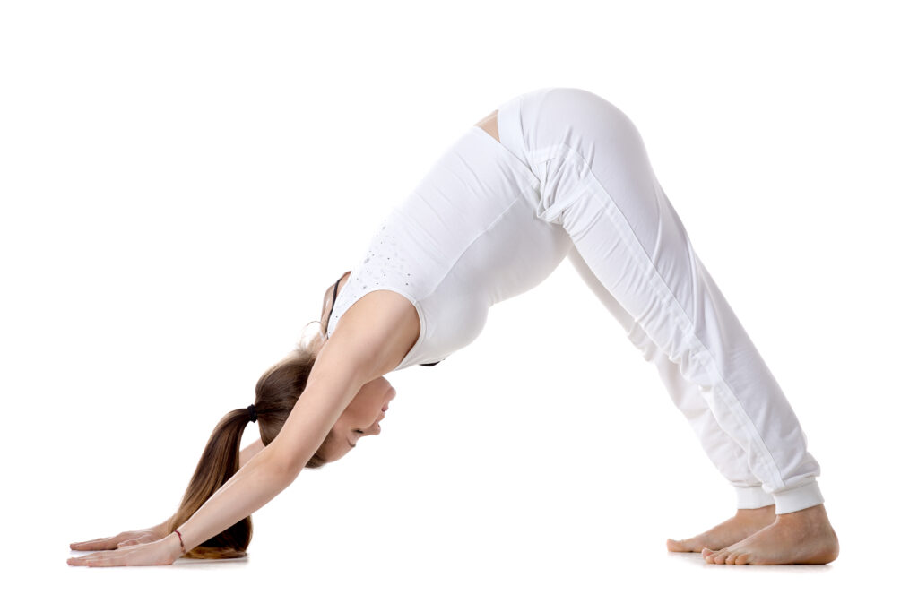 prenatal yoga downward facing dog yoga pose