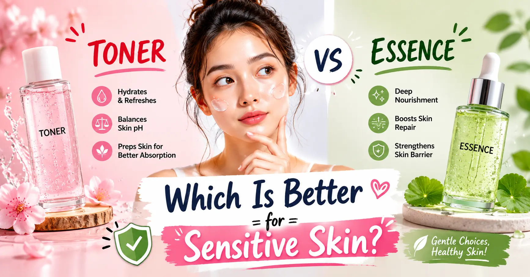 Toner vs Essence for Sensitive Skin